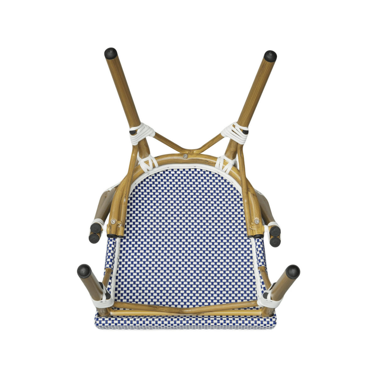 GARTENSTÜHLE Blau Weiß 45/57/85 cm 2er-Set - Blau, Metall (46/85/57cm) - Mobili Rebecca