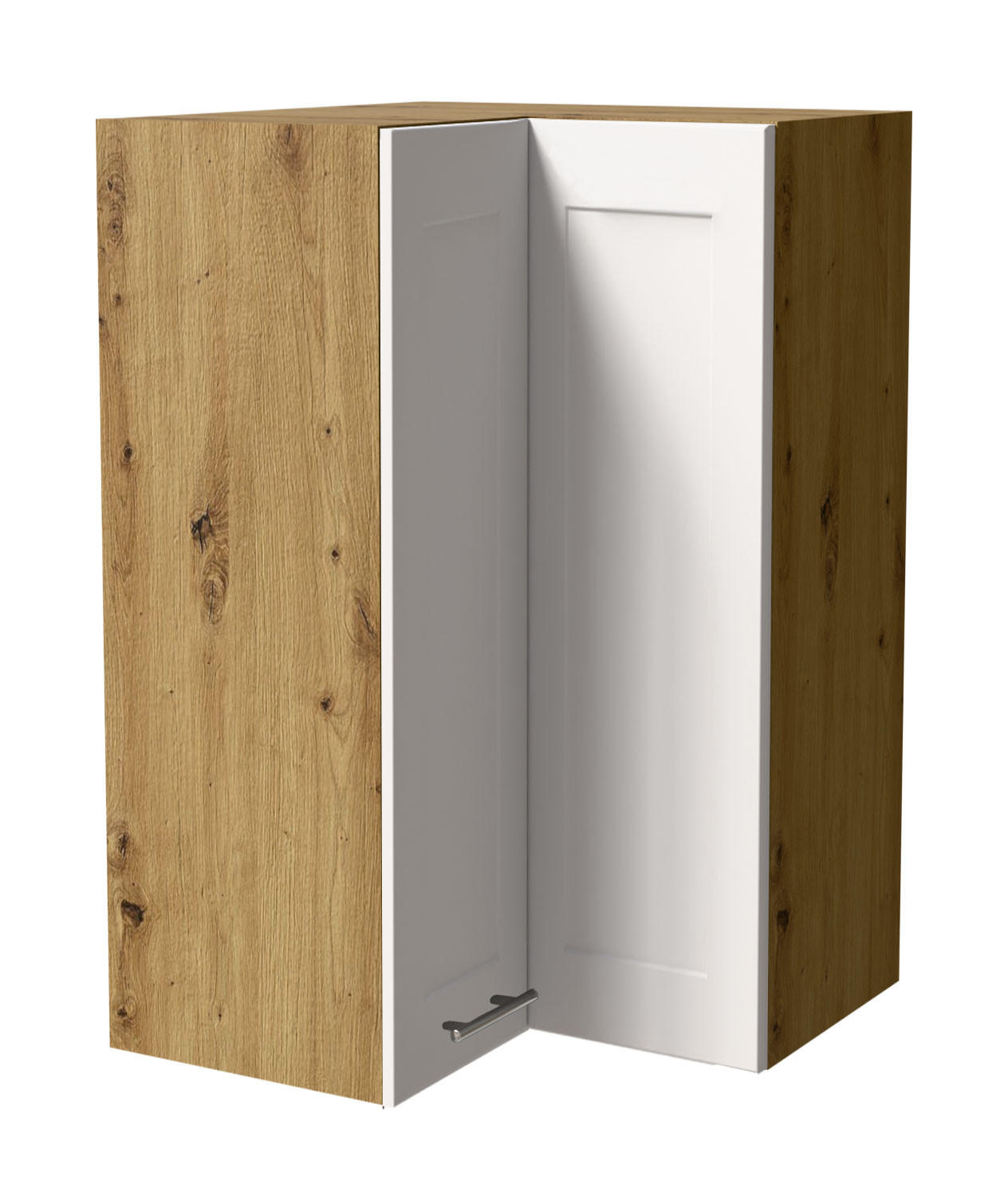 ECKHÄNGESCHRANK Oslo W14/60 Eiche Artisan / Weiß Matt 60 / 60 / 96cm - Eiche Artisan/Weiß, Holz/Holzwerkstoff (60/96/60cm) - Feldmann-Wohnen