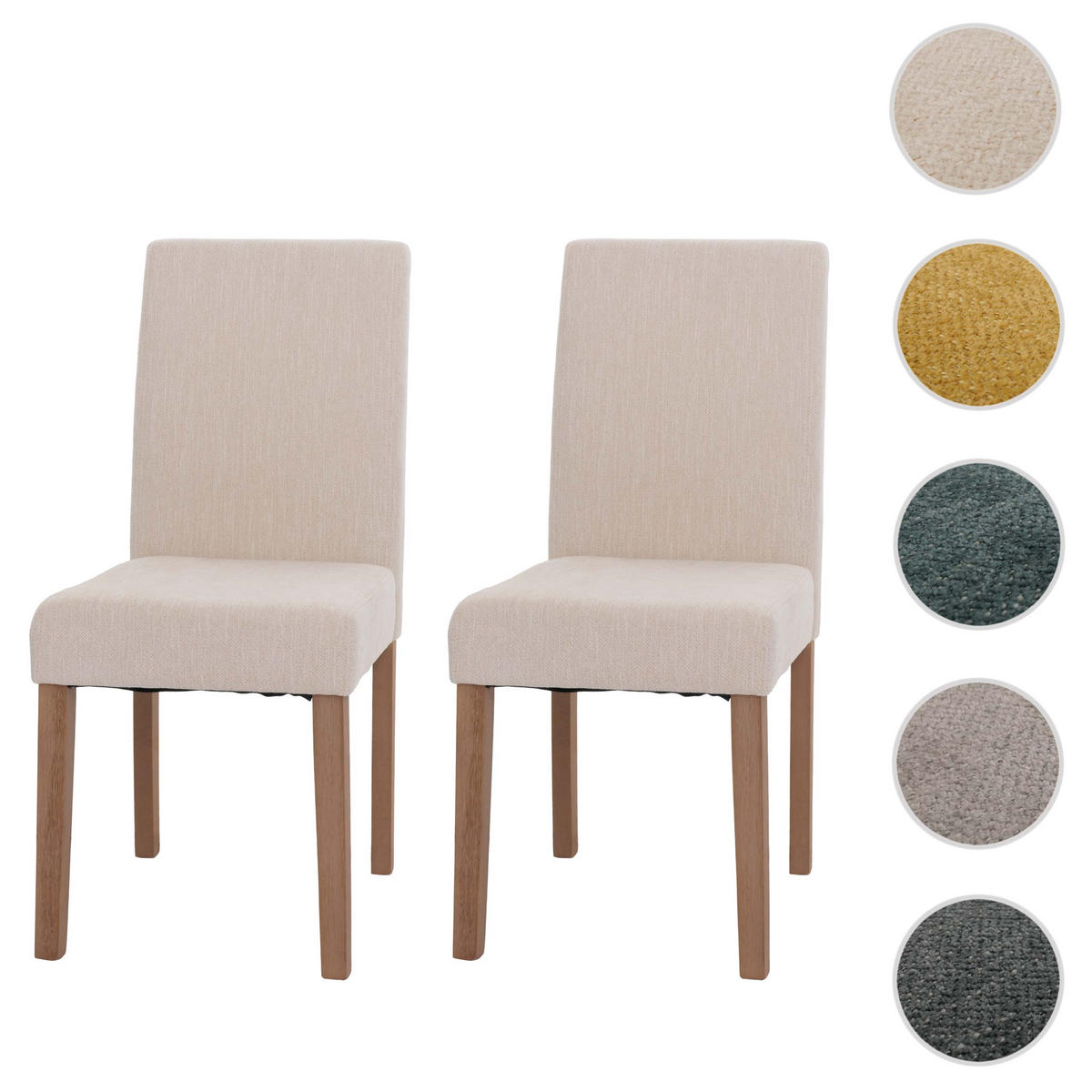 ESSZIMMERSTUHL Cremeweiß 2er-Set - Weiß, Textil (42/90/50cm) - MCW