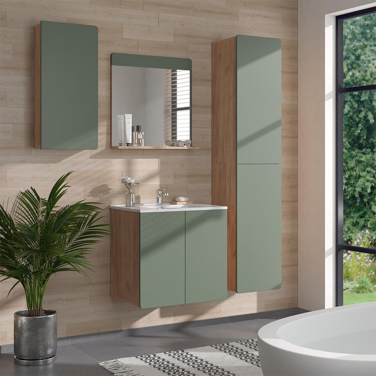 Eichefarben, Holzwerkstoff (61.8/57.8/44.8cm) - Vicco