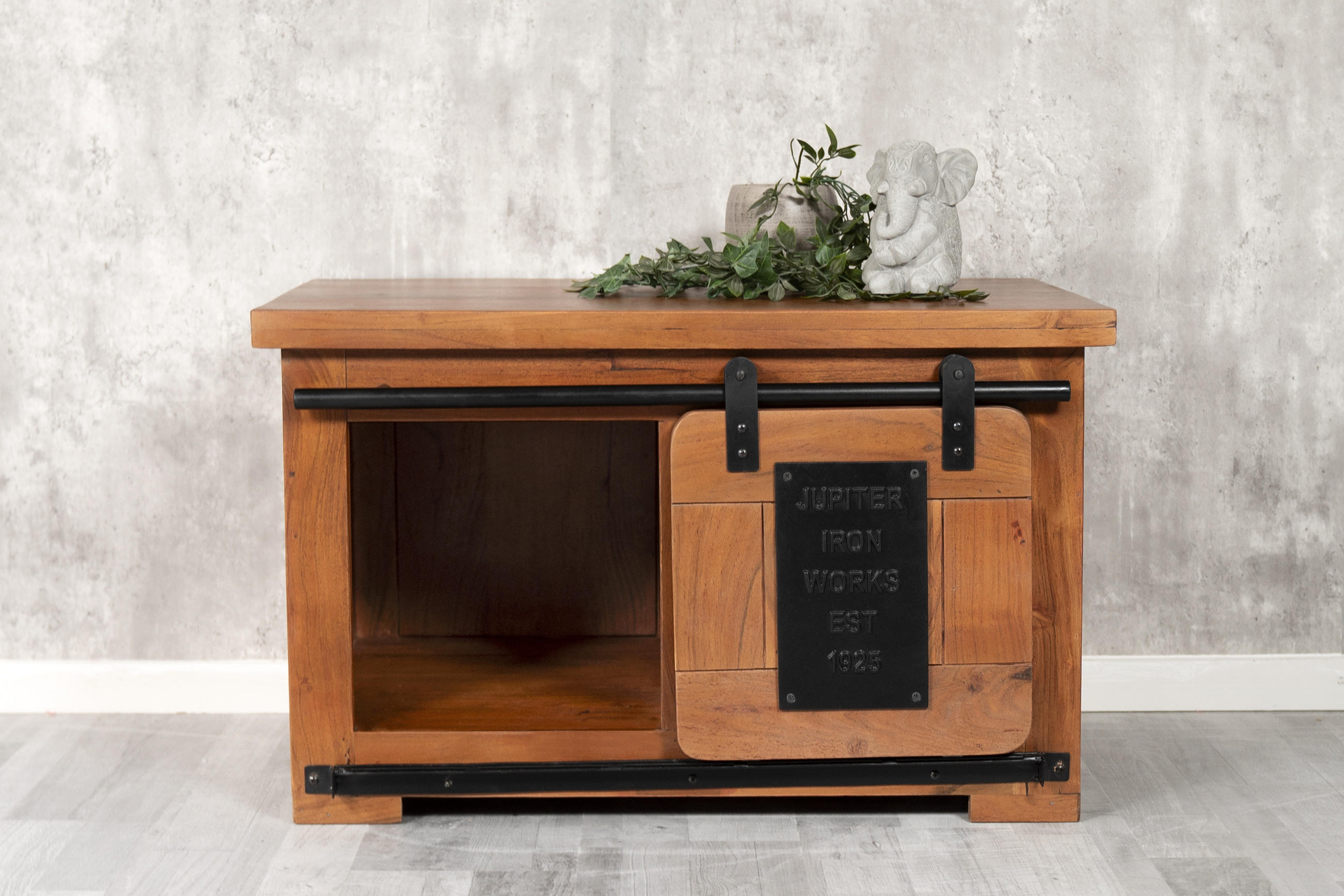 LOWBOARD LIBRO - Braun/Naturfarben, Akazienholz/Holz (75/47/50cm) - SAM