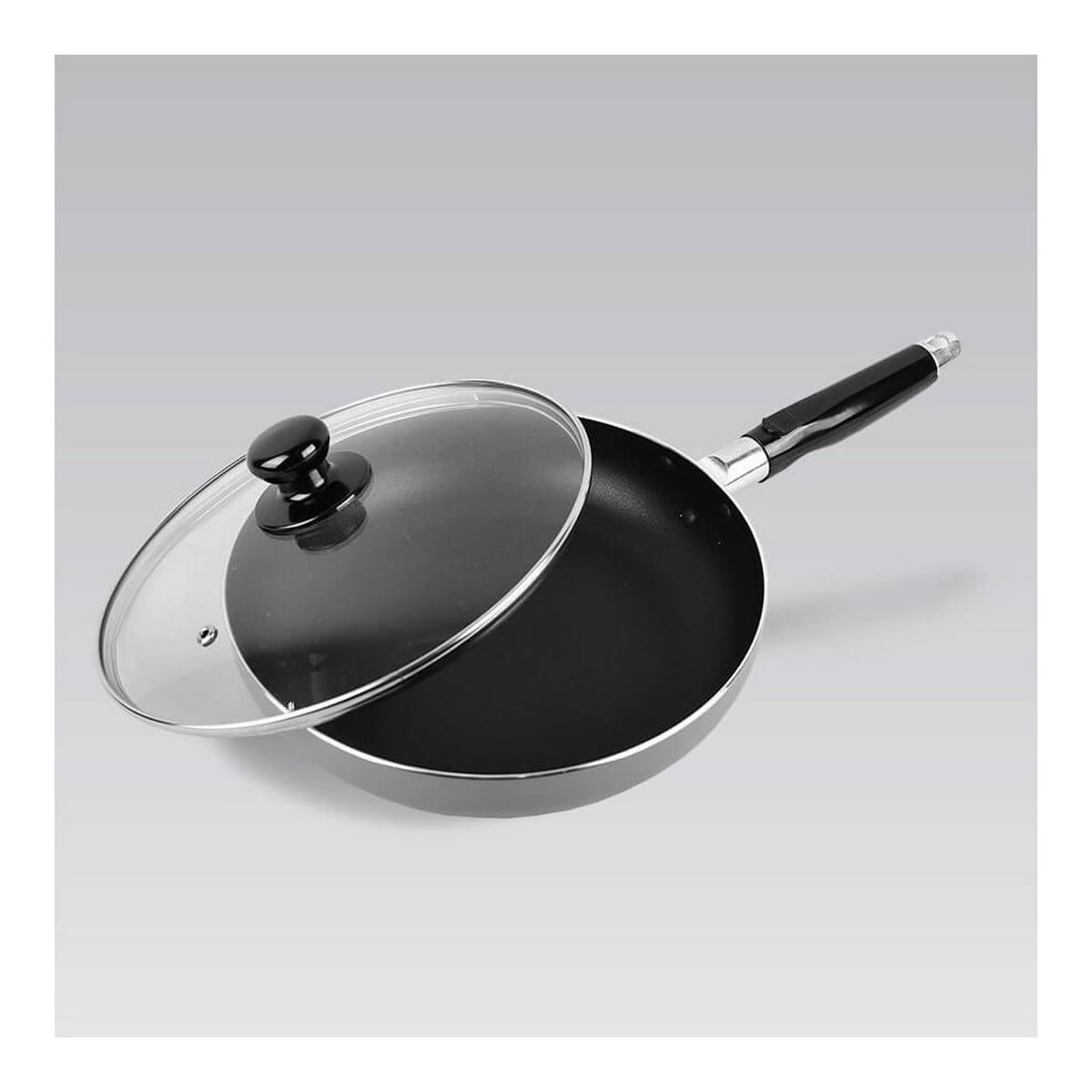 PFANNE Schwarz 47/28/6 cm MR120028 - Schwarz, Metall (28cm) - Maestro 
