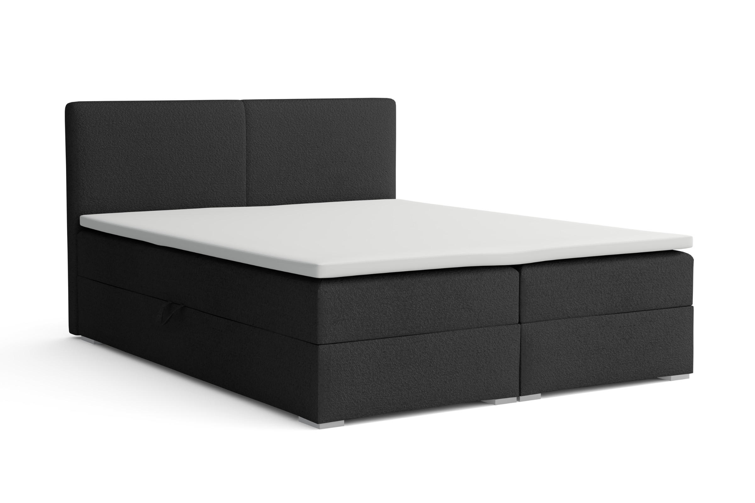 Deine Möbel 24 Boxbett Schwarz 180x200 cm