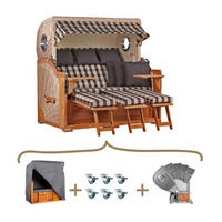 STRANDKORB XXL Baltikum - Braun, Naturmaterialien/Metall (170/170/95cm) - Mr. Deko