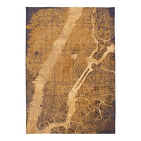 TEPPICH In-/Outdoor Flachgewebe GOLD CITY Gelb 240 x 340 cm - Gelb, Textil (240/340cm) - Novatrend