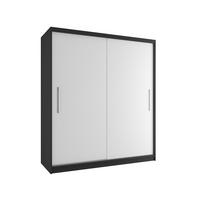 BELINI Verona, posuvné skrine, 158 cm, čierno-biela, matný povrch - šatník s vešiakom, vhodný do spálne - biela, drevo (158/216/60cm) - B BELINI GROUP