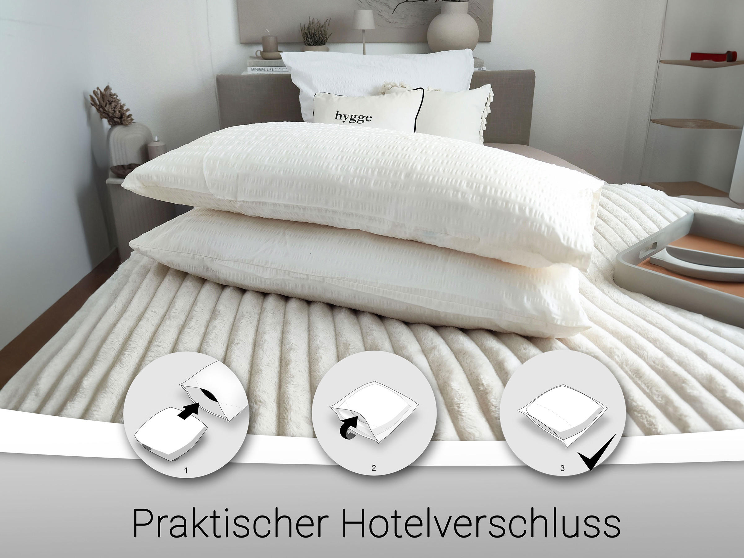KISSENBEZUG, 2er-Set, 40x80 cm, 100% Baumwolle, Weiß - Weiß, Textil (40/80cm) - Zollner