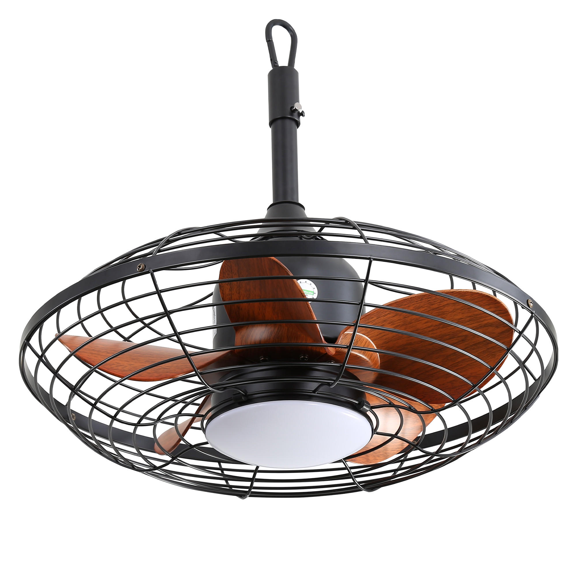 DECKENVENTILATOR 20Zoll LED Licht 5 ABS Flügel DC Motor Außen - Schwarz, Kunststoff (50.8/50.8/47.5cm) - CASIVA