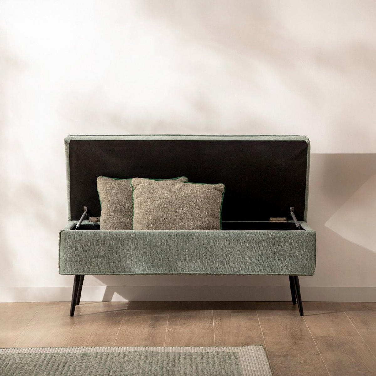 KOMMODE Sanna Grün 109 cm x 43 cm - Grün, Textil (109/43/41cm) - Klast Home