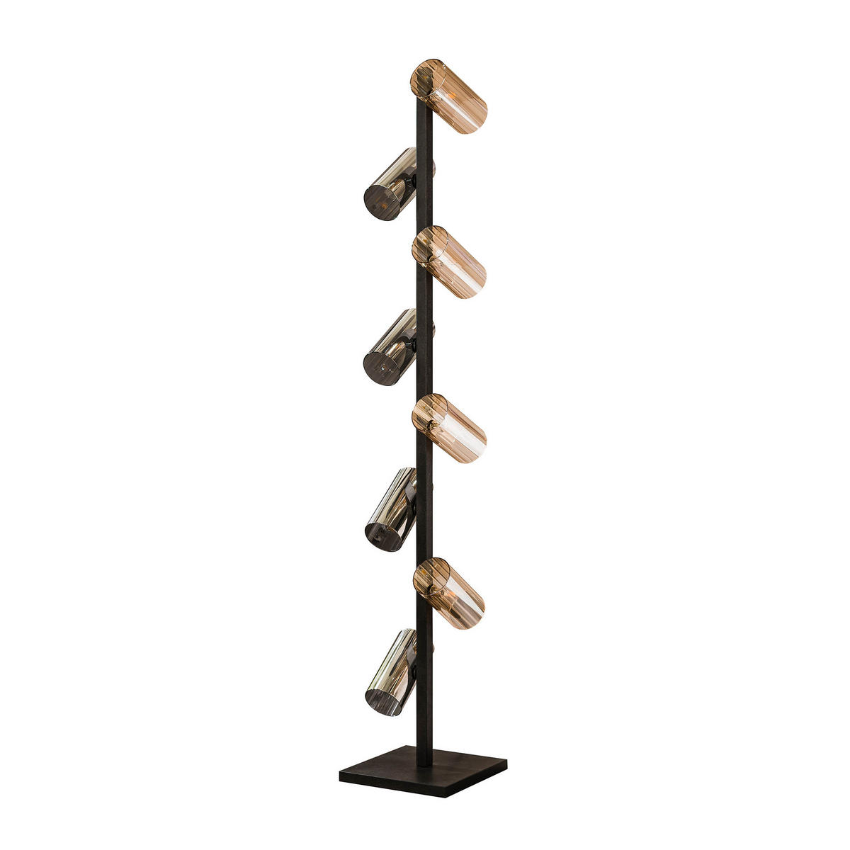 STEHLEUCHTE Cyli Schwarz 30/30/175 cm - Schwarz, Glas (30/30/175cm) - Hoyz Collection
