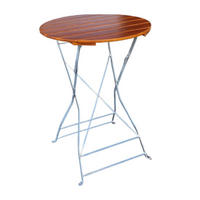 STEHTISCH WALDKRONE 110x80x80cm Ø80cm Klappbar Eschenholz Silber/Braun - Braun, Holz (80/80/110cm) - CHEFGASTRO