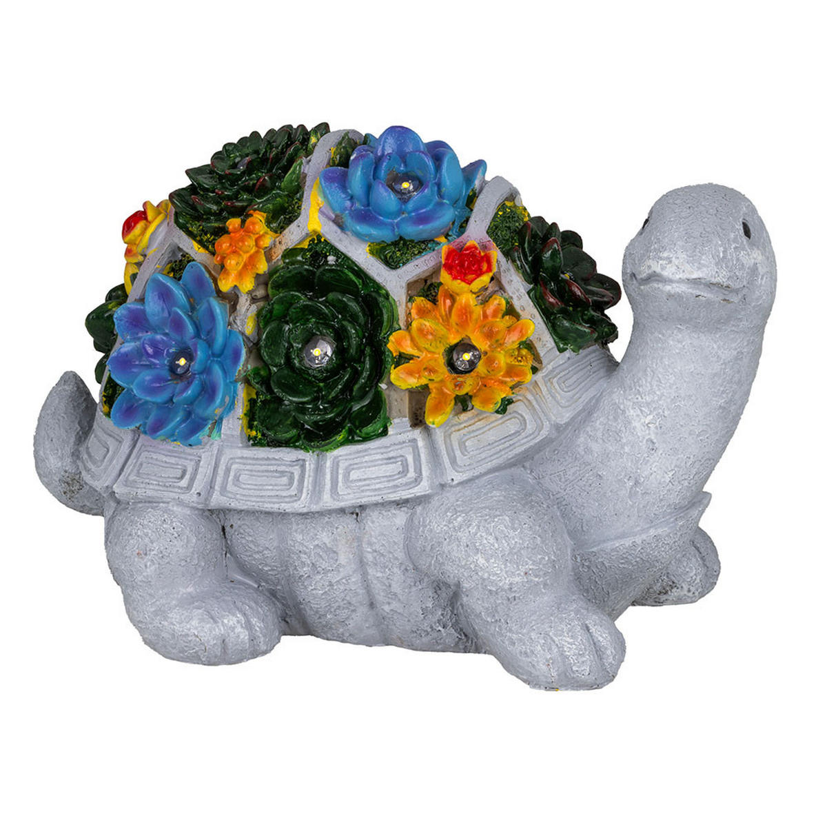 LED SOLARLEUCHTE Schildkröte, Polyresin, Dämmerungssensor - Grau, Kunststoff (26/14.8/17cm)