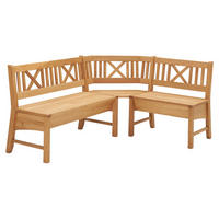 ECKBANK Delaney 139 x 179 x 87 Massivholz Wildeiche geölt - Braun, Holz (179/139cm) - 58aufmkessel