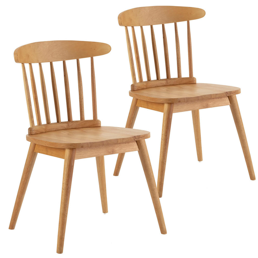 SET de 2 scaune Ben din lemn de stejar