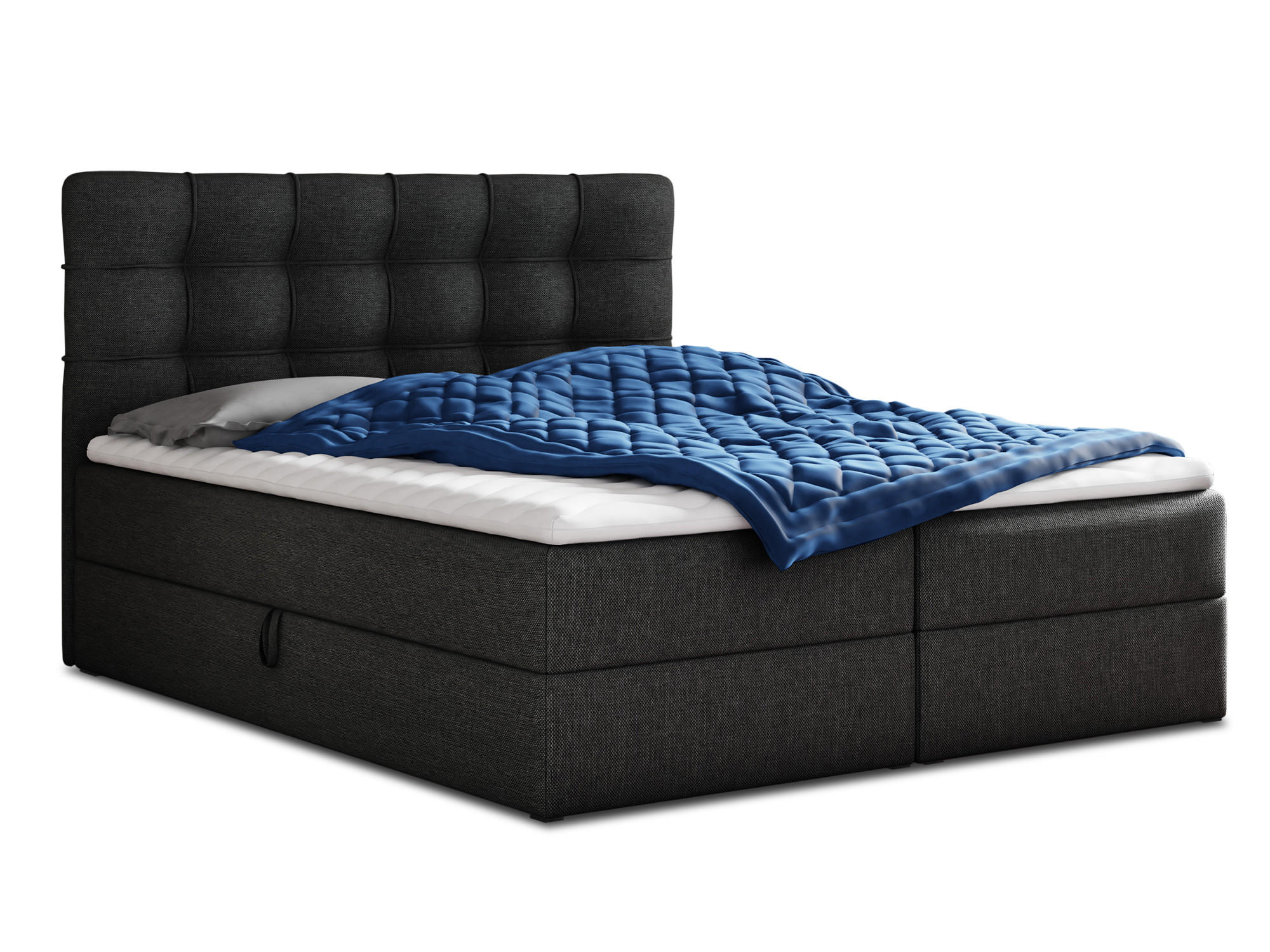 BOXBETT Best - 180x200 - schwarz (Inari 100, Webstoff) - Schwarz, Holz/Holzwerkstoff (180/200cm) - Sofnet