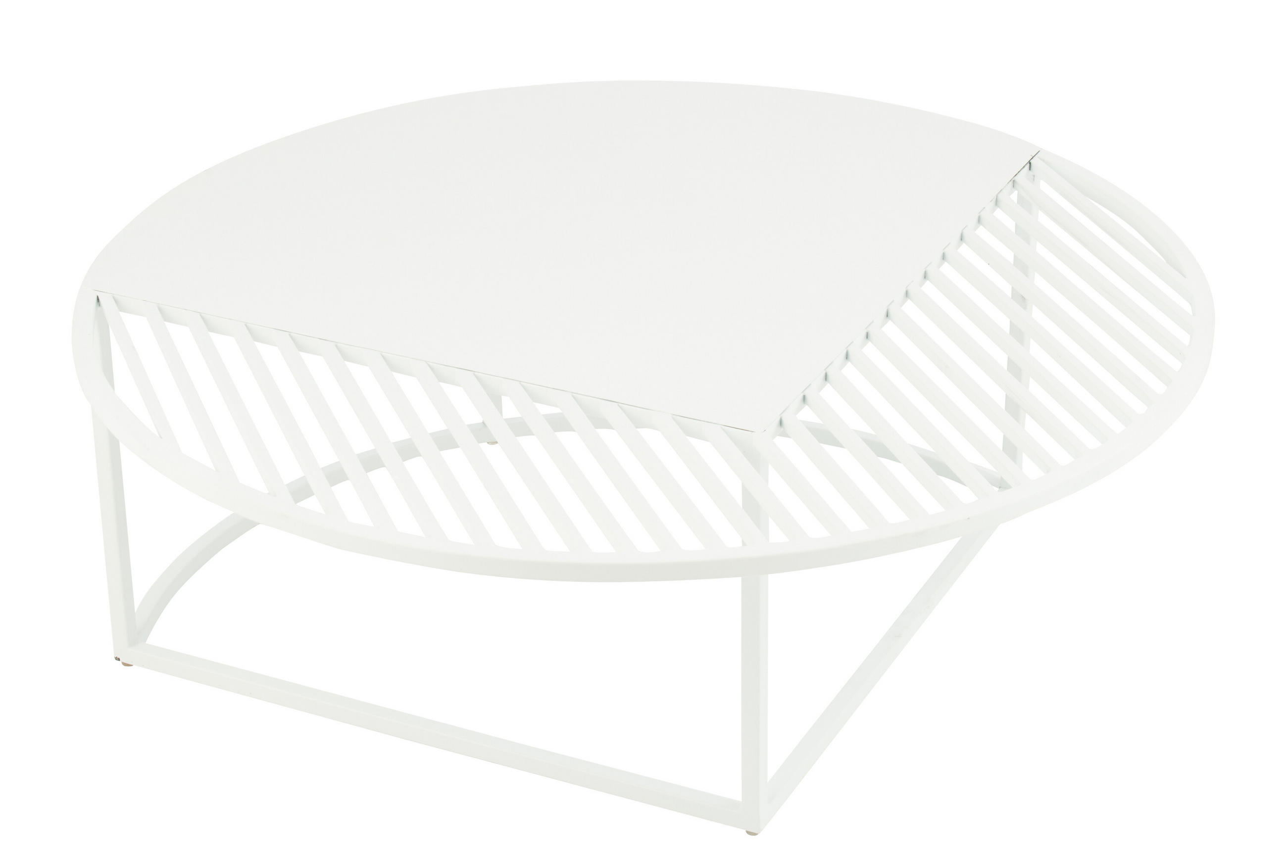 BEISTELLTISCH OUTDOOR RUND Weiß - Weiß, Metall (90/90/35cm) - J-Line