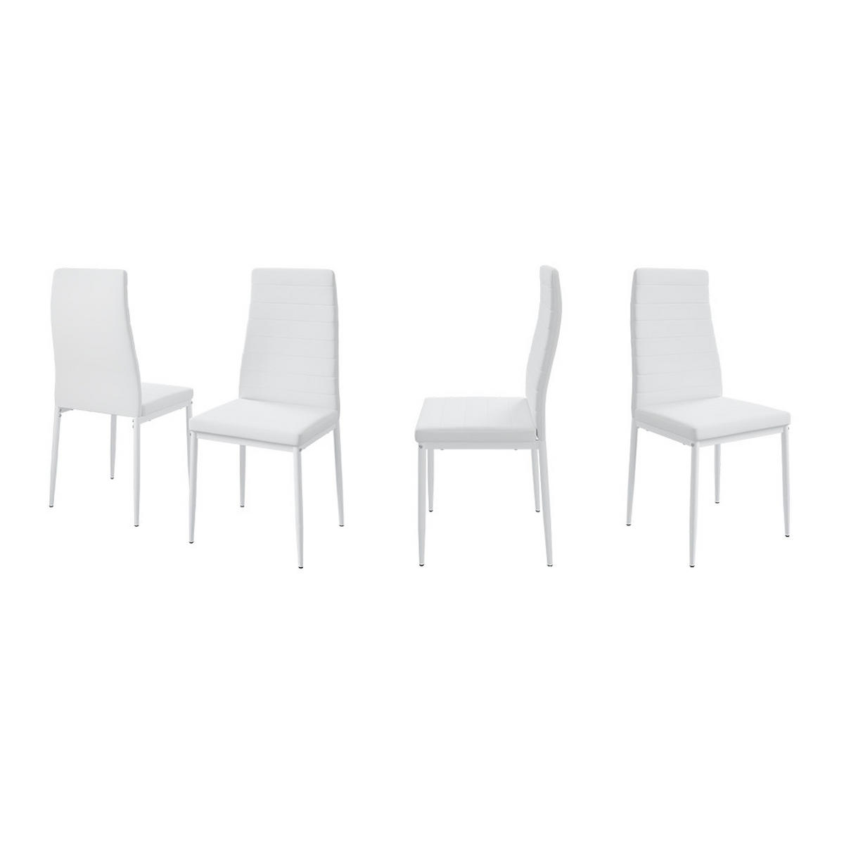 ESSZIMMERSTUHL Grand Weiß 42.5 x 48 cm 4er Set - Weiß, Kunststoff (42.5/96/48cm) - Vicco