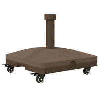 SONNENSCHIRMSTÄNDER bis 20kg befüllbar Quadratisch Schirmständer mit Rolle - Braun, Kunststoff (45/45cm) - Outsunny