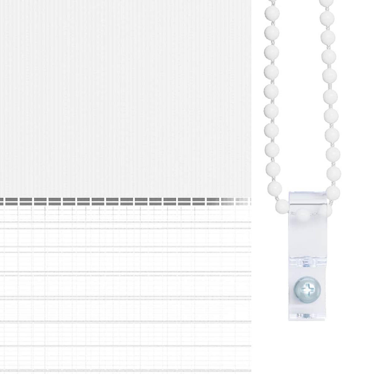 DOPPELROLLO 60,9/150 cm Stoffbreite 56,7 cm aus Polyester Weiß - Weiß, Textil (60/120cm) - vidaXL