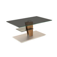 COUCHTISCH höhenverstellbar Catrin 100x60x47 Wildeiche/Parsolglas - Naturfarben, Glas (100/60/47cm) - 58aufmkessel