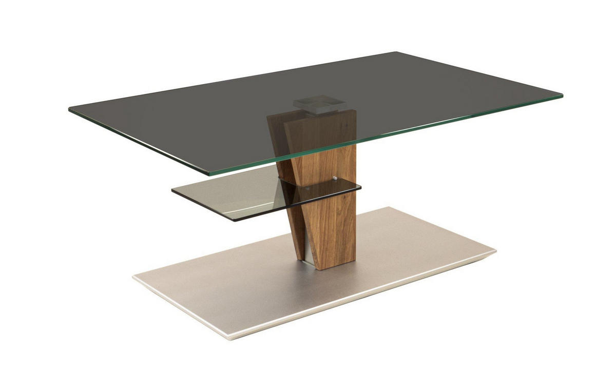 COUCHTISCH höhenverstellbar Catrin 100x60x47 Wildeiche/Parsolglas - Naturfarben, Glas (100/60/47cm) - 58aufmkessel
