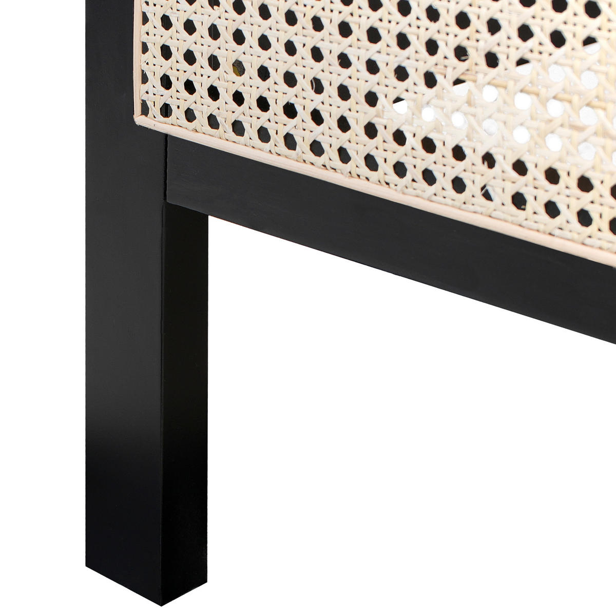 BETT mit Lattenrost 140/200 cm Hellbraun Salernas - Hellbraun/Schwarz, Holz (140/200cm) - Beliani