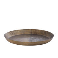 TABLETT Jowad Gold 46.5/46.5/4.5cm - Goldfarben, Metall (46.5/4.5/46.5cm) - PTMD Collection