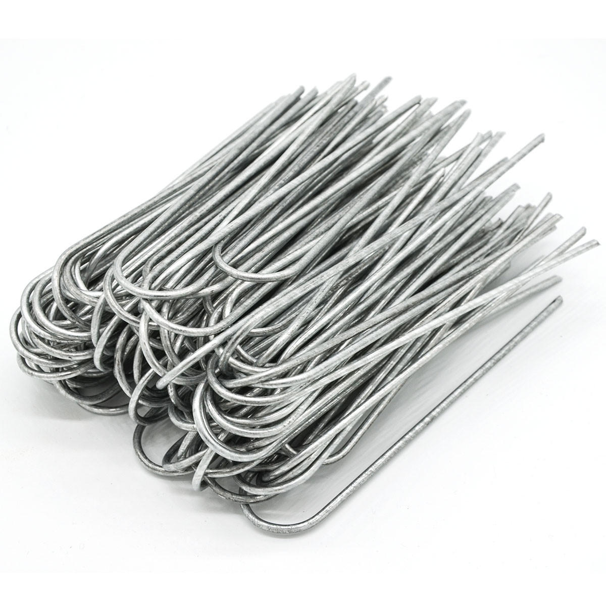 ERDANKER verzinkt100 Stück U-Form rund - Grau, Metall (3/3cm) - Amanka