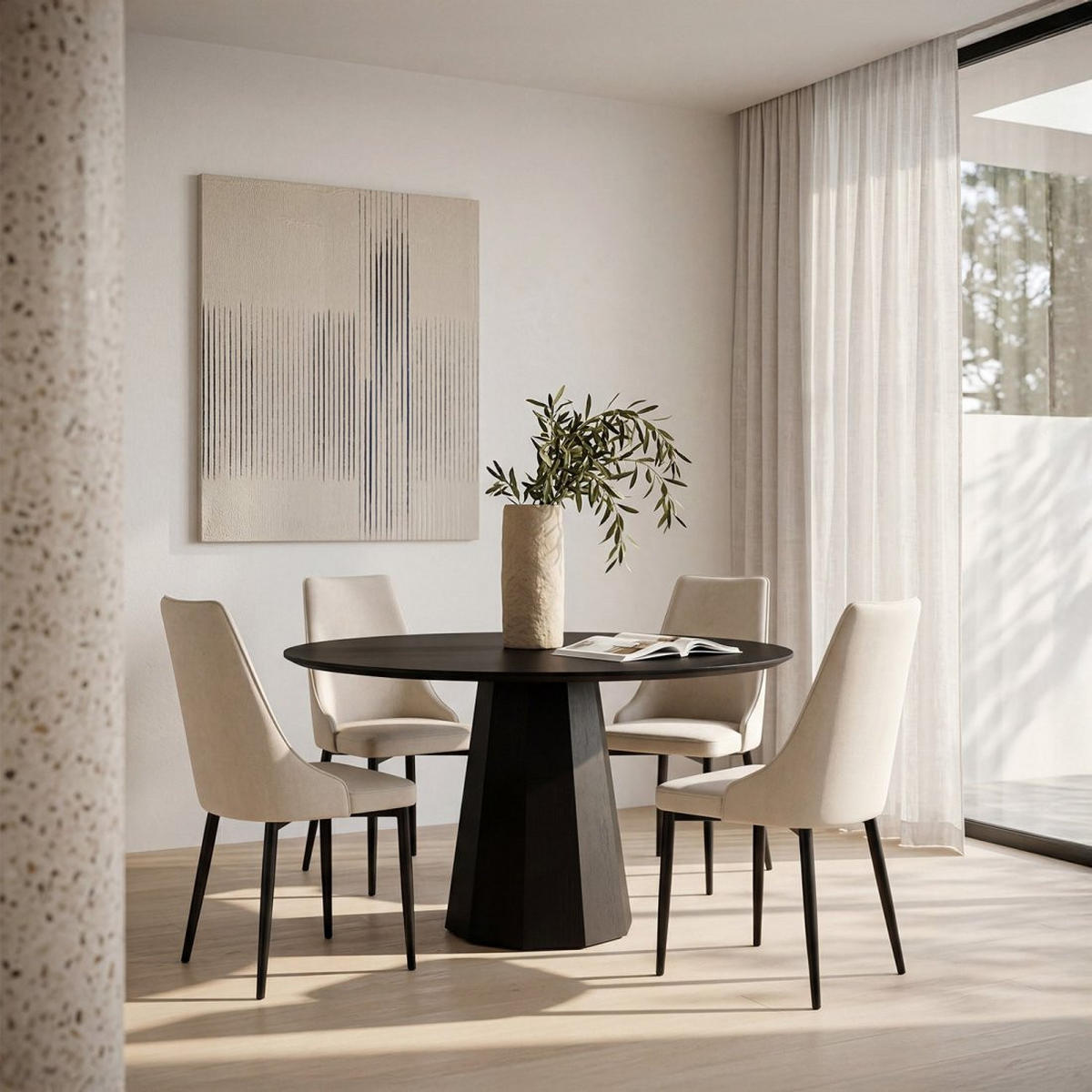 ESSZIMMERSTUHL Agnes Beige 45 cm x 95 cm 4er-Set - Beige, Textil (45/95/65cm) - Klast Home