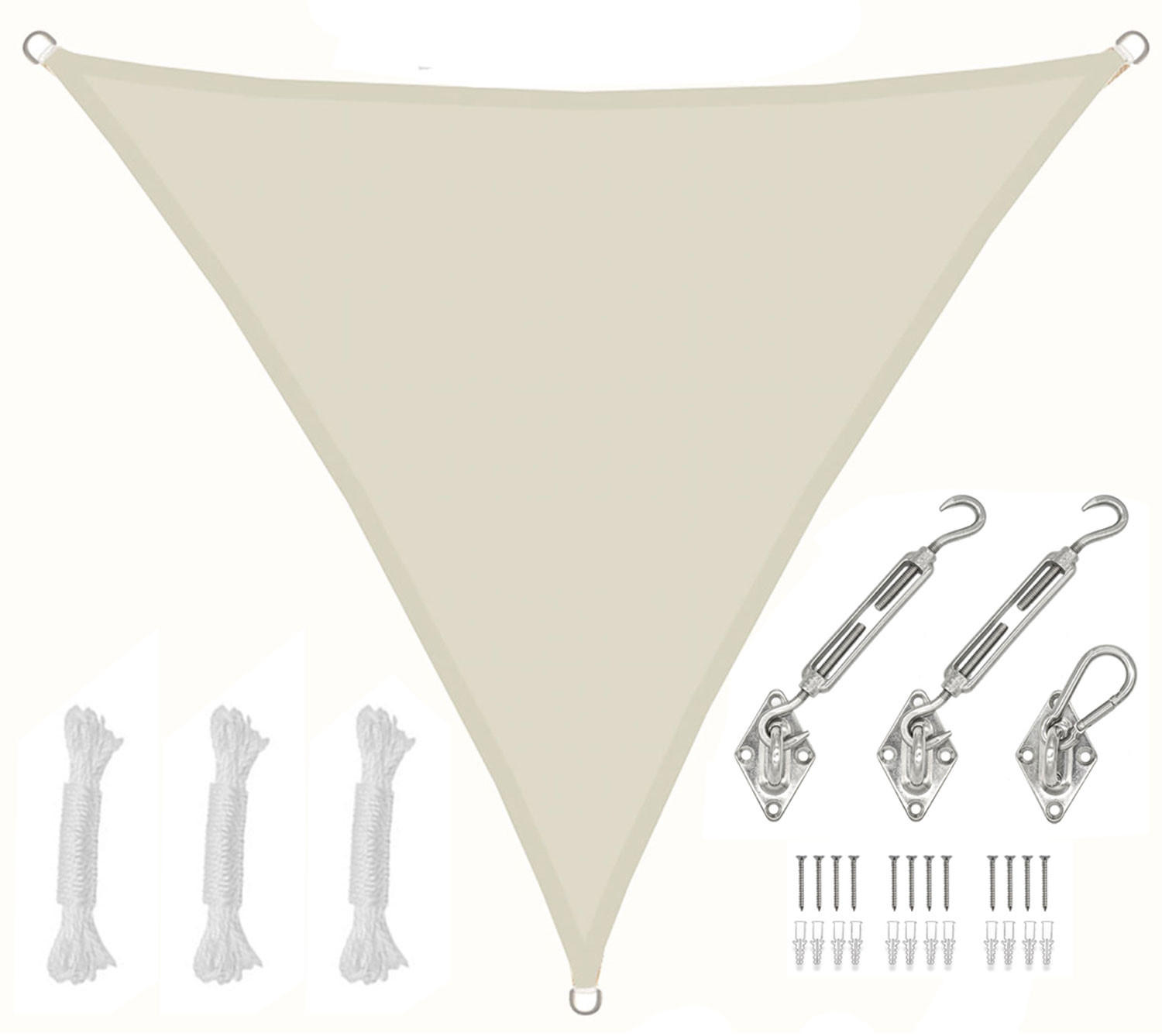 SONNENSEGEL Wasserdicht 300 cm Beige - Beige, Kunststoff (300/300cm) - Amanka