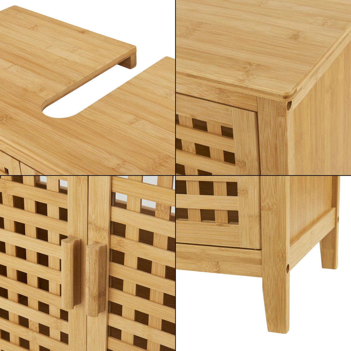 WASCHBECKENUNTERSCHRANK Ingmarsö - Naturfarben, Holz (67/60/30cm) - [en.casa]