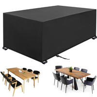 ABDECKHAUBE für Gartenmöbel 180 x 120 x 74 cm Schwarz - Schwarz, Kunststoff (132/72/213cm)