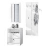 GARDEROBE Pino Weiß matt - Weiß, Holzwerkstoff (130/185/36cm) - Vladon