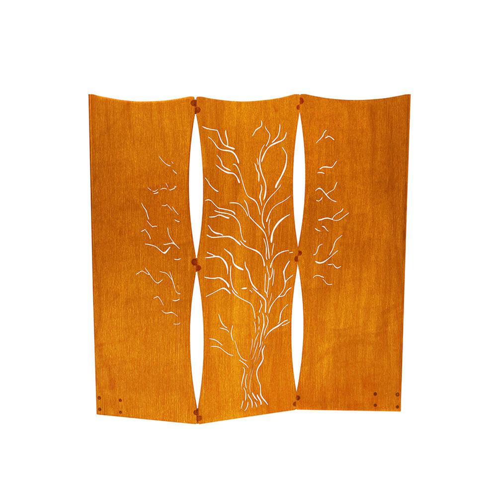 SICHTSCHUTZZAUN TREEFLOW - Orange, Metall (41.5/120cm) - Home Deluxe