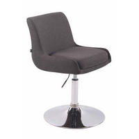 DREHSTUHL Stoff dunkelgrau - Chromfarben/Dunkelgrau, Textil/Metall (43/71/50cm) - CLP