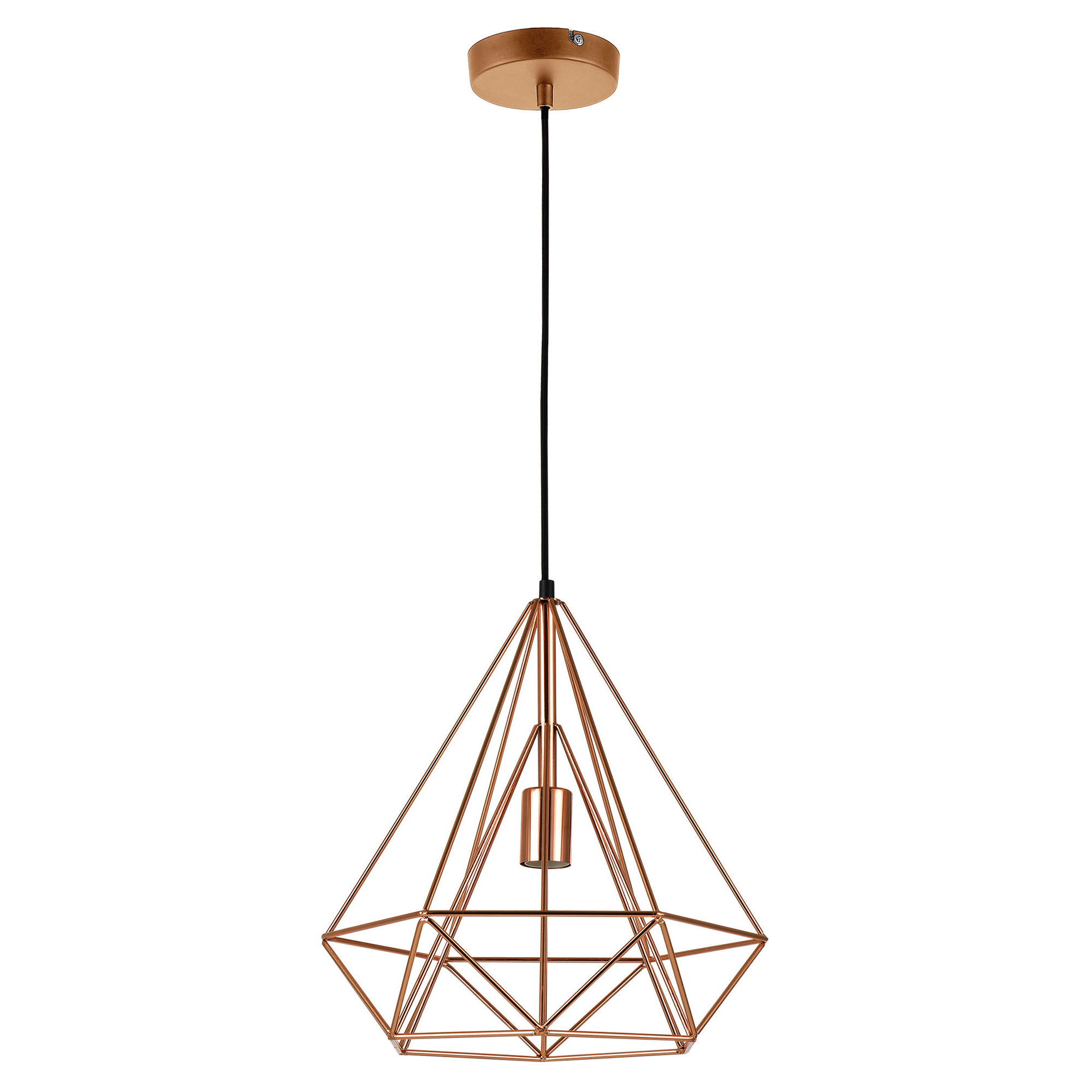 HÄNGELEUCHTE Diamond - Messingfarben, Metall (37/37/200cm) - lux.pro