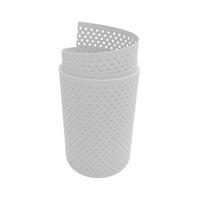 SICHTSCHUTZSTREIFEN PP Premium Gelocht 15 Prozent Streifen Weiß 2,55m - Weiß, Kunststoff (255/19cm) - ZAUN|ZU