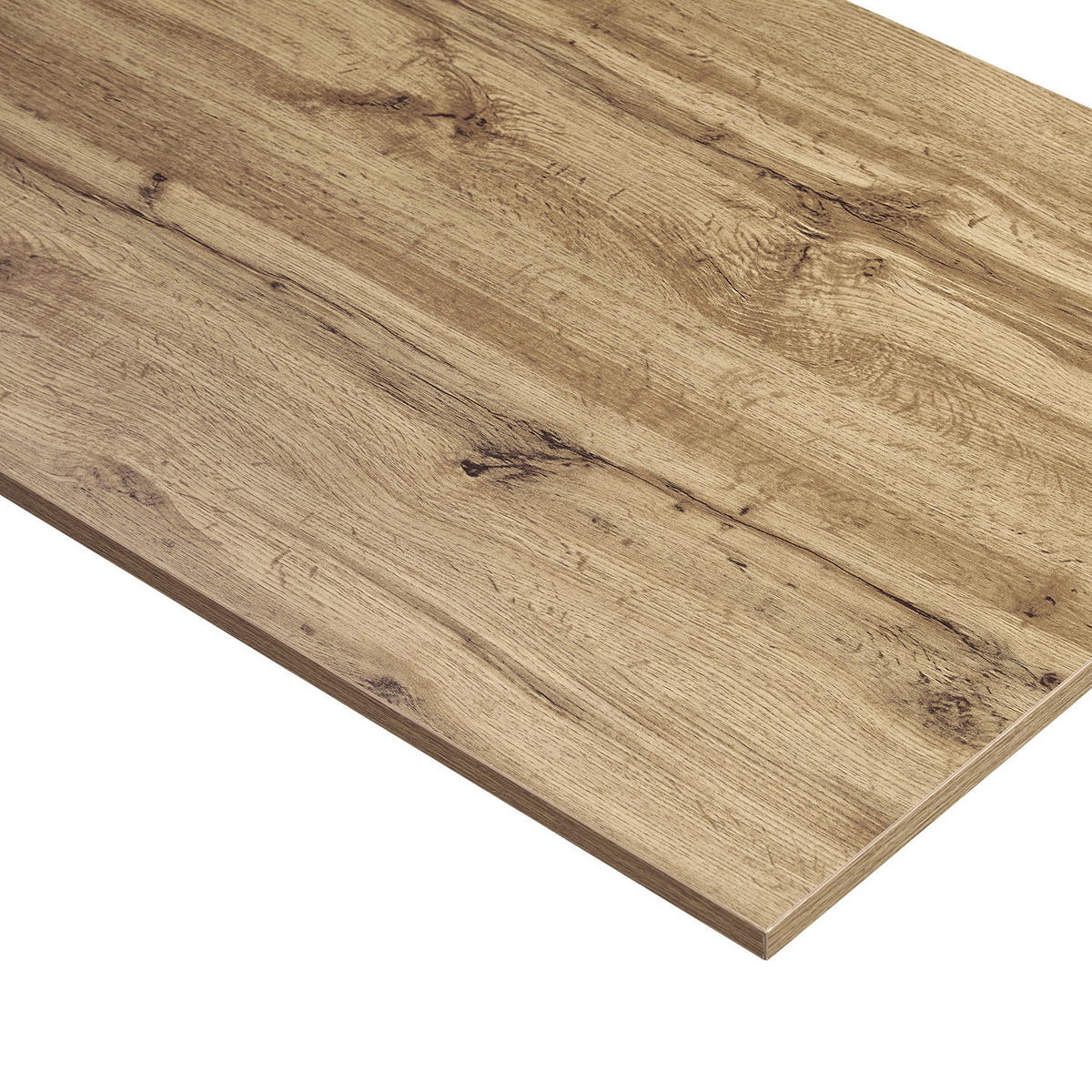 ESSTISCH SAMUEL, Eiche, 120/60/76 cm - Eichefarben/Schwarz, Holzwerkstoff/Metall (60/120/76cm) - B&D Home