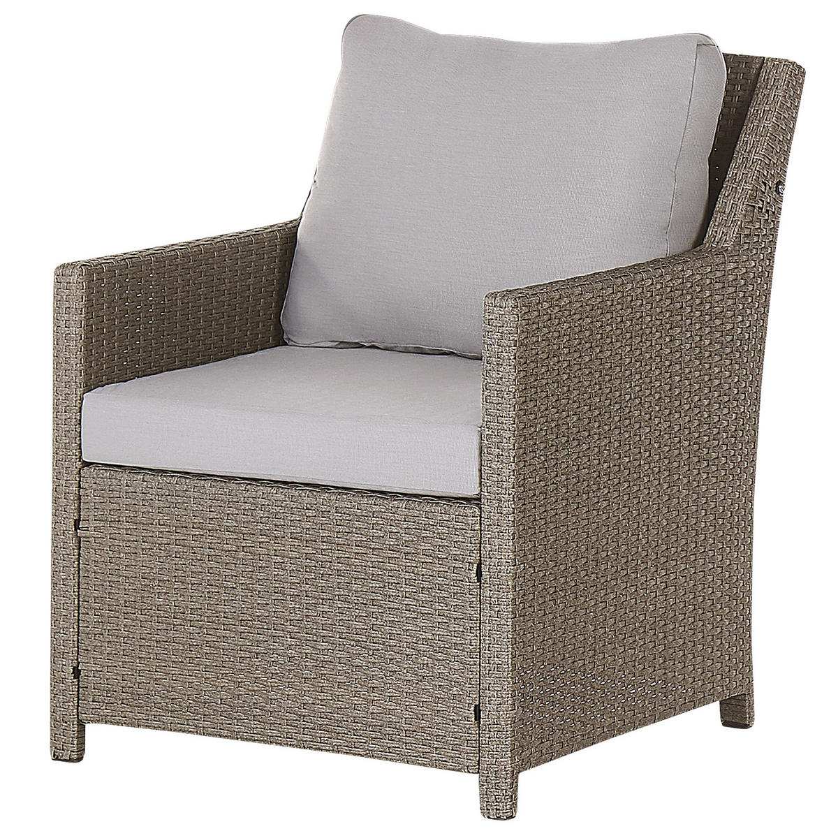 LOUNGE SET 5-Sitzer Rattan Auflagen grau Fonti - Taupe, Kunststoff - Beliani