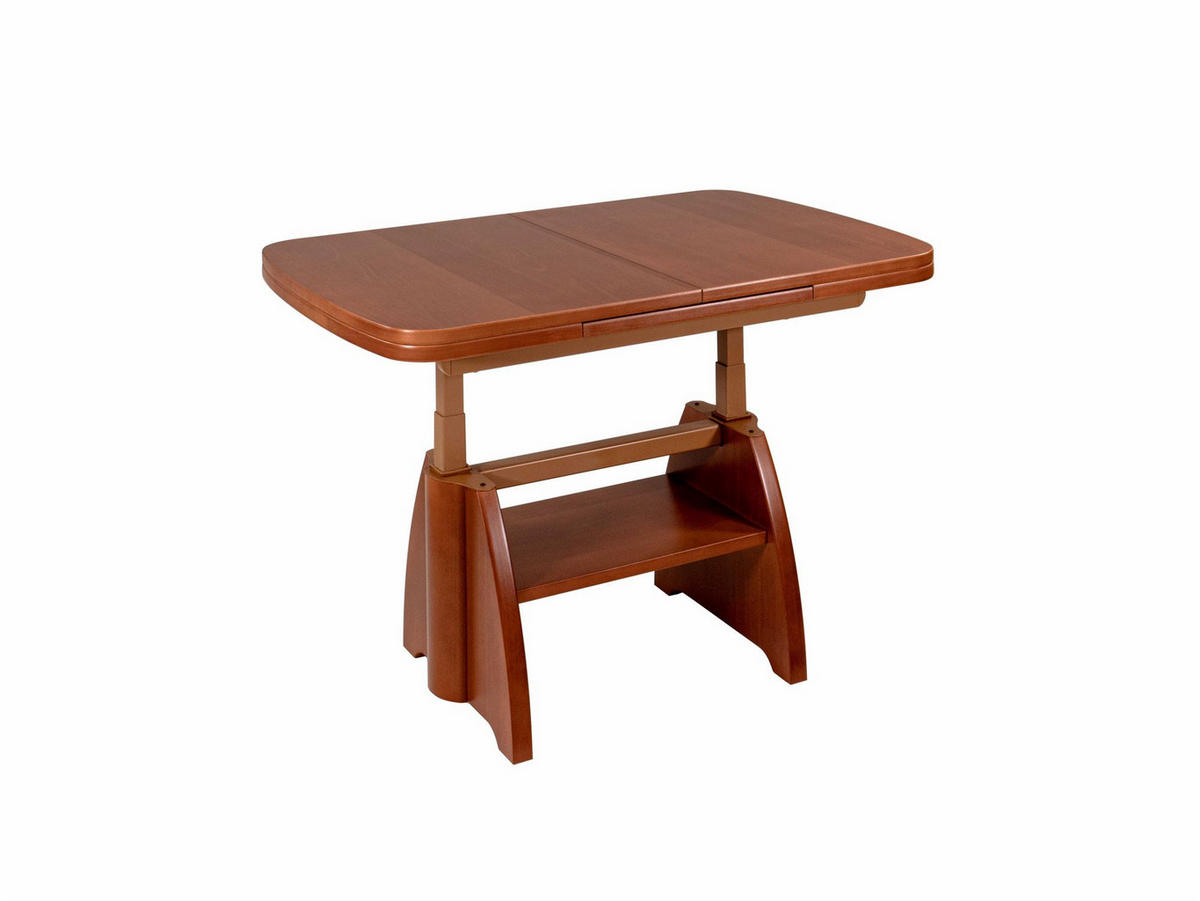 COUCHTISCH höhenverstellbar und ausziehbar Clara 101x56x71 Kirschbaum - Kirschrot, Holz (101/71/71cm) - 58aufmkessel