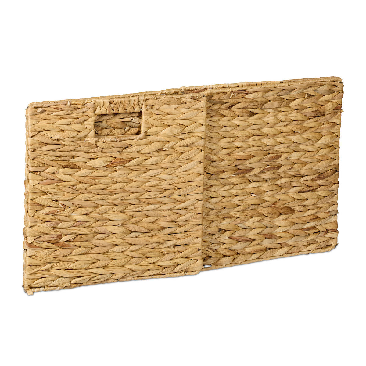 AUFBEWAHRUNGSKORB-SET - Hellbraun, Textil/Metall (30/30cm) - Relaxdays