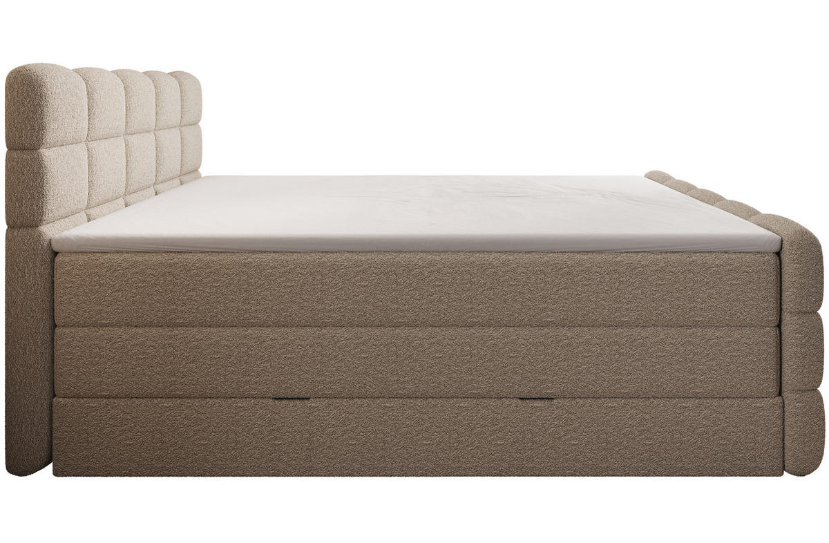 BOXSPRINGBETT Carenzo 1 beige 200/200 cm H3/H4 - Beige, Textil (200/200cm) - wonello