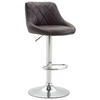 BARHOCKER Lazius, Gestell Metall in Chromoptik, Kunstleder Braun - Chromfarben/Braun, Kunststoff/Textil (46/100/49cm) - TPFLiving