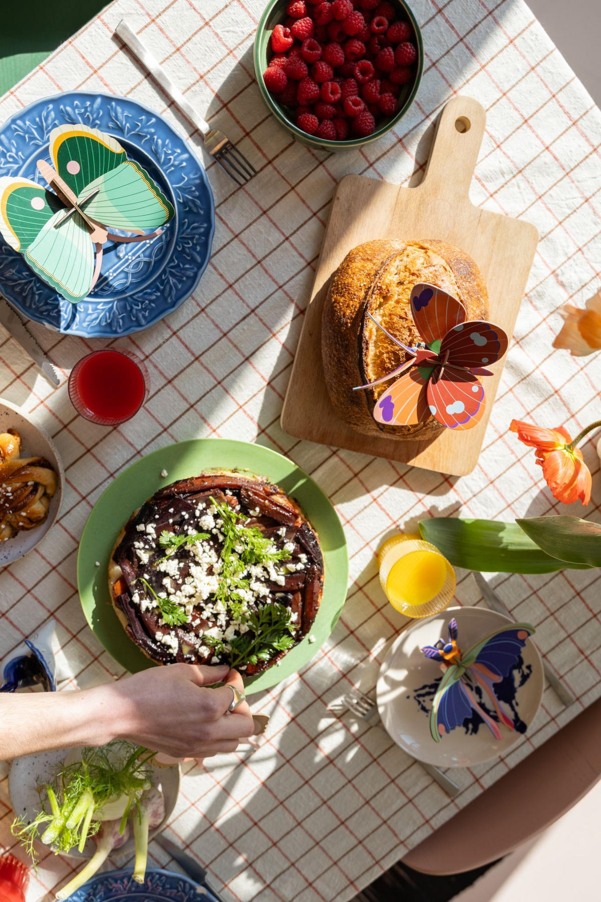 WANDDEKO Jade-Schmetterling 5/14 cm - Multicolor, Wellpappe (5/14/14cm) - KUNSTLOFT