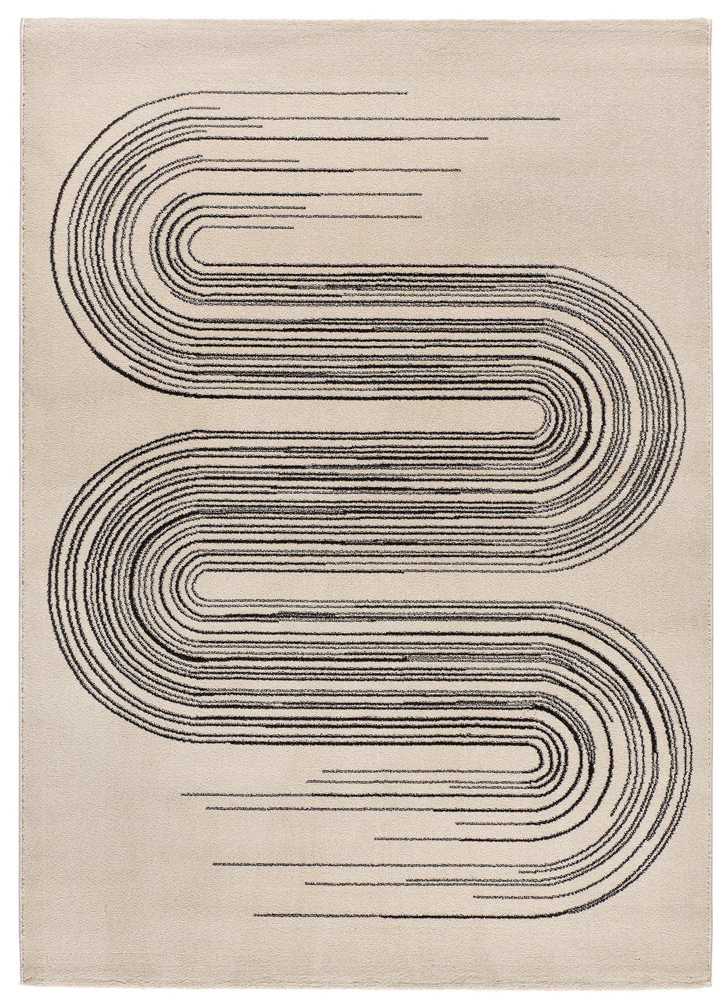 WEBTEPPICH mit geometrischem Muster Schwarz-Weiß Garden 140/200 cm - Weiß, Naturmaterialien/Textil (140/200cm) - Atticgo