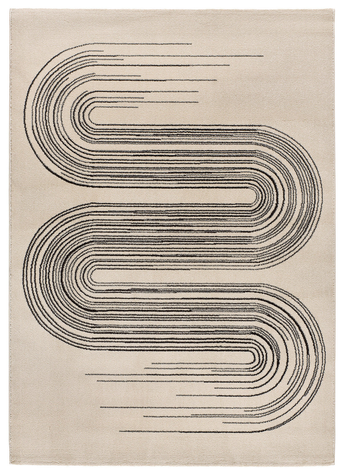 WEBTEPPICH mit geometrischem Muster Schwarz-Weiß Garden 140/200 cm - Weiß, Naturmaterialien/Textil (140/200cm) - Atticgo