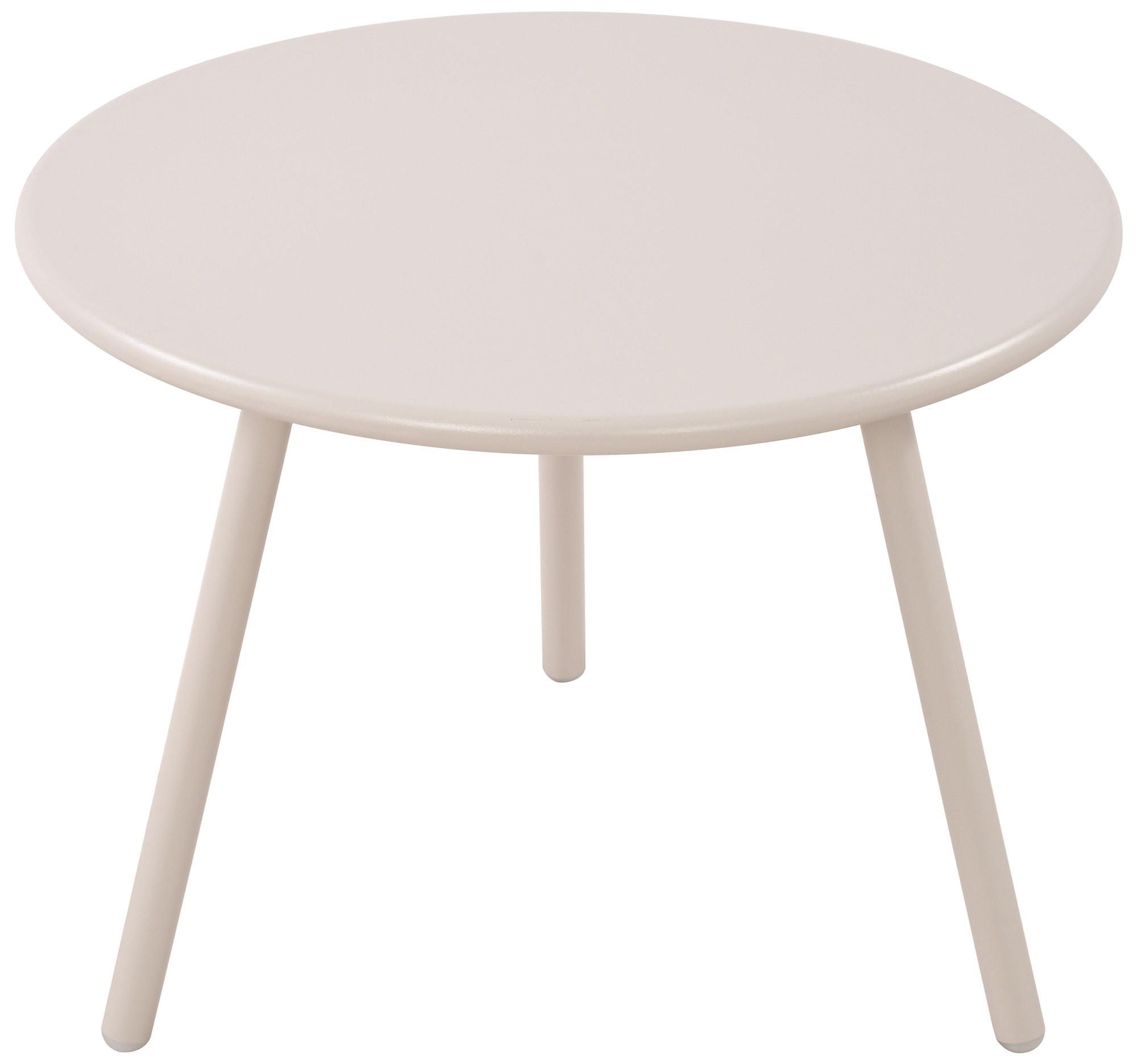 COUCHTISCH rund 60 cm Kunststoff hellgrau - Hellgrau, Kunststoff/Metall (60/60/45cm) - CLP