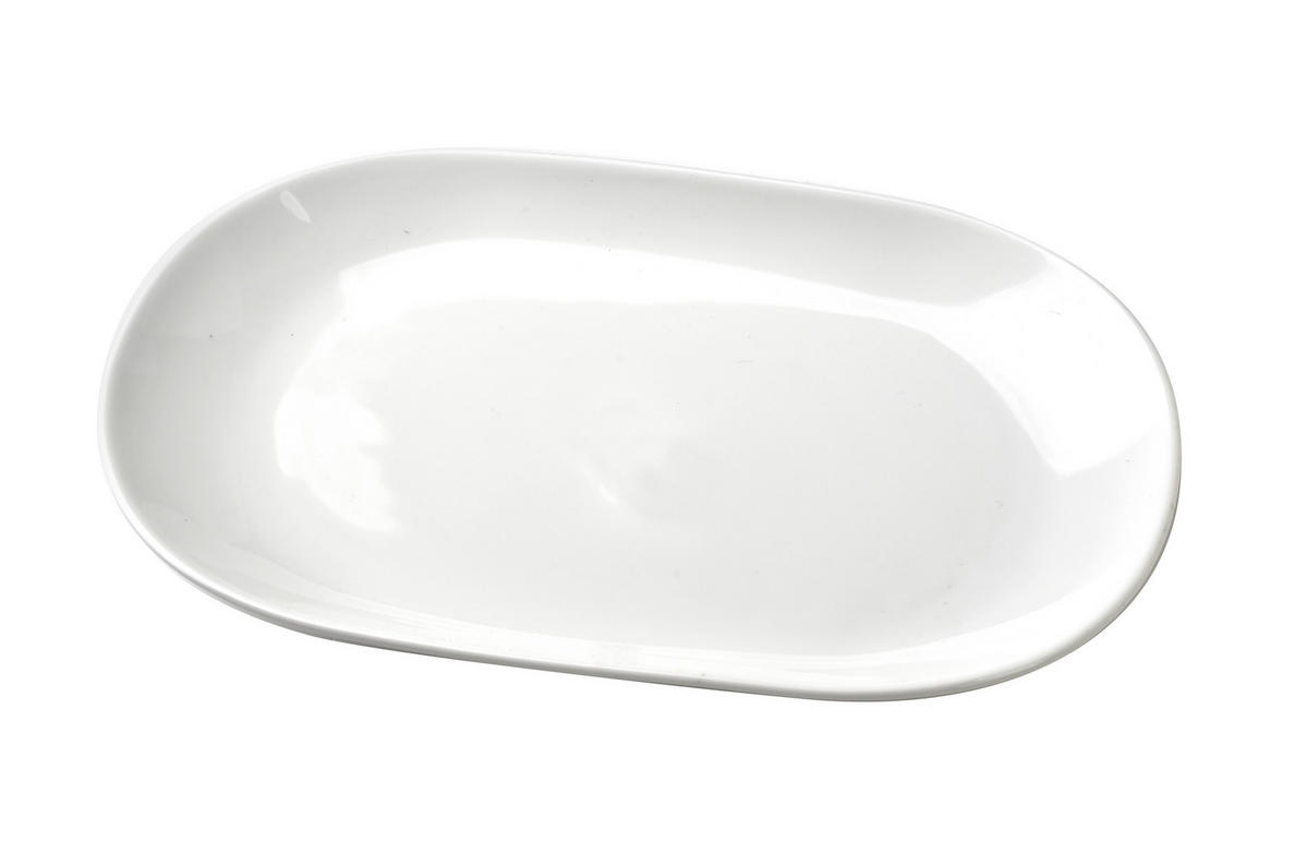 SERVIERPLATTE Basic Weiß 31/20/3.5 cm Keramik - Weiß, Keramik (20/3.5/31cm) - Mondex