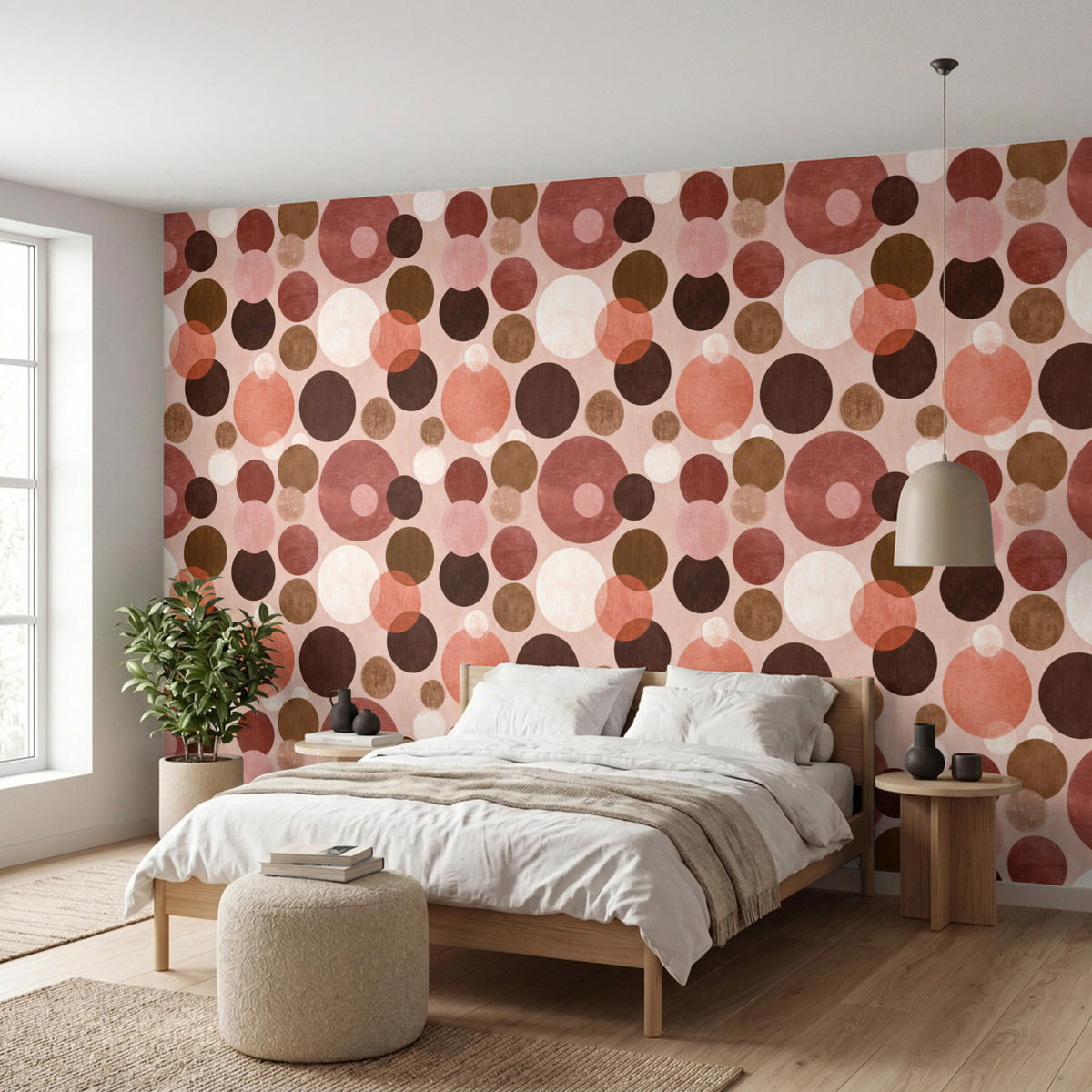 TAPETE - Kreise - Modern - Farbenfroh - 350x200 cm - Multicolor, Papier (350/200cm) - OnlyWow