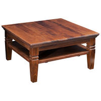 COUCHTISCH Akazie 85x85x45 nougat lackiert OXFORD #316 - Dunkelbraun, Holz (85/85/45cm) - Massivmoebel24